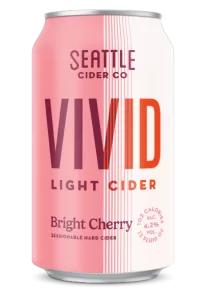 Seattle Cider Can render VIVID light Cider Cherry