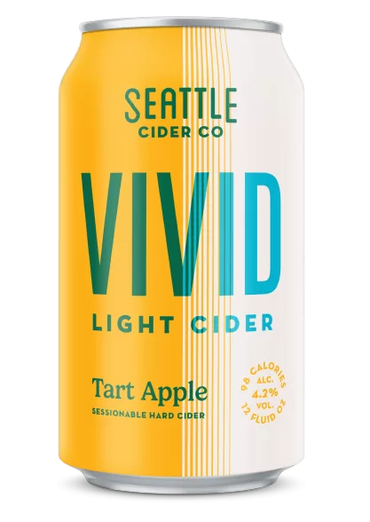 Seattle Cider Can render VIVID light Cider Tart Apple Our Ciders